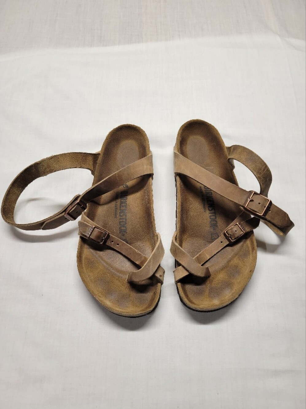 Womens Birkenstock Brown Leather Yara Sandals Size US 8-8.5  EUR 39